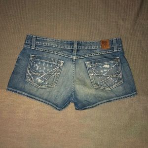 BKE denim jean shorts Stella, 1.5 inch inseam, size 29, medium/light wash,